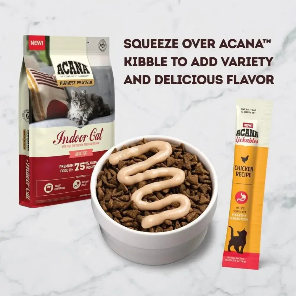 Acana Chicken Lickables Healthy Digestion Cat Treats 2.5 oz - Talis Us