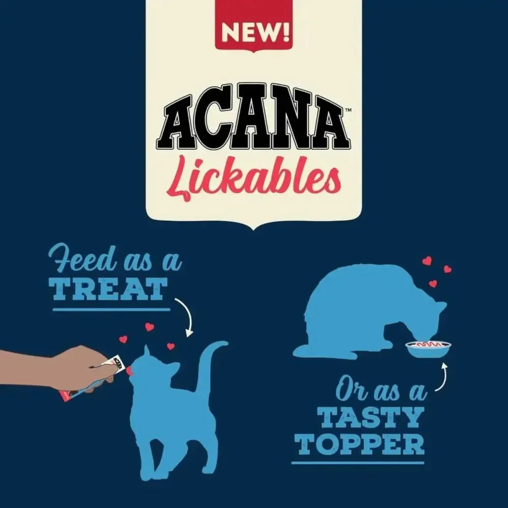 Acana Chicken & Tuna Recipe Lickable Healthy Skin and Coat Cat Treats 2.5 oz - Talis Us