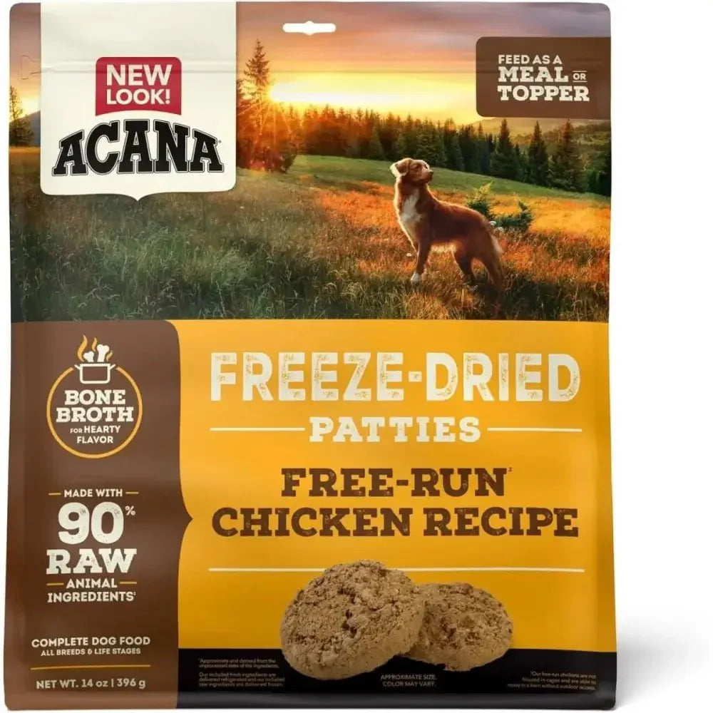 ACANA Free - Run Chicken Patties Freeze - Dried Dog Food & Topper 14 oz - Talis Us