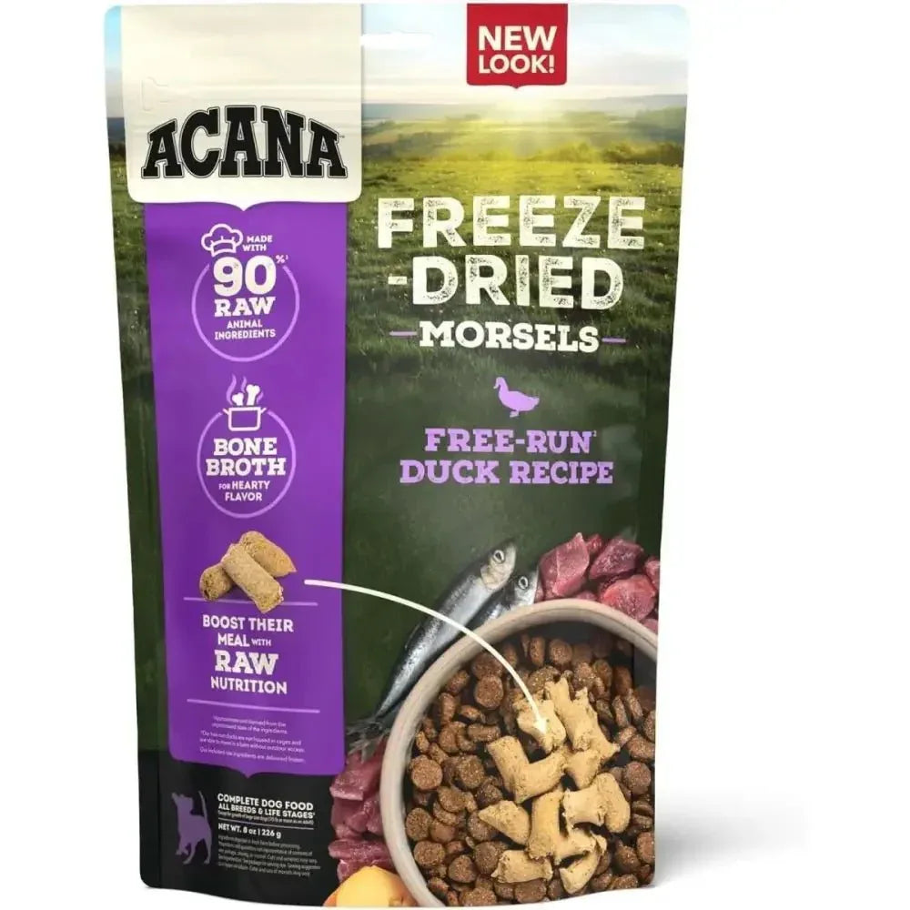ACANA Free - Run Duck Morsels Freeze - Dried Dog Food & Topper 8 oz - Talis Us