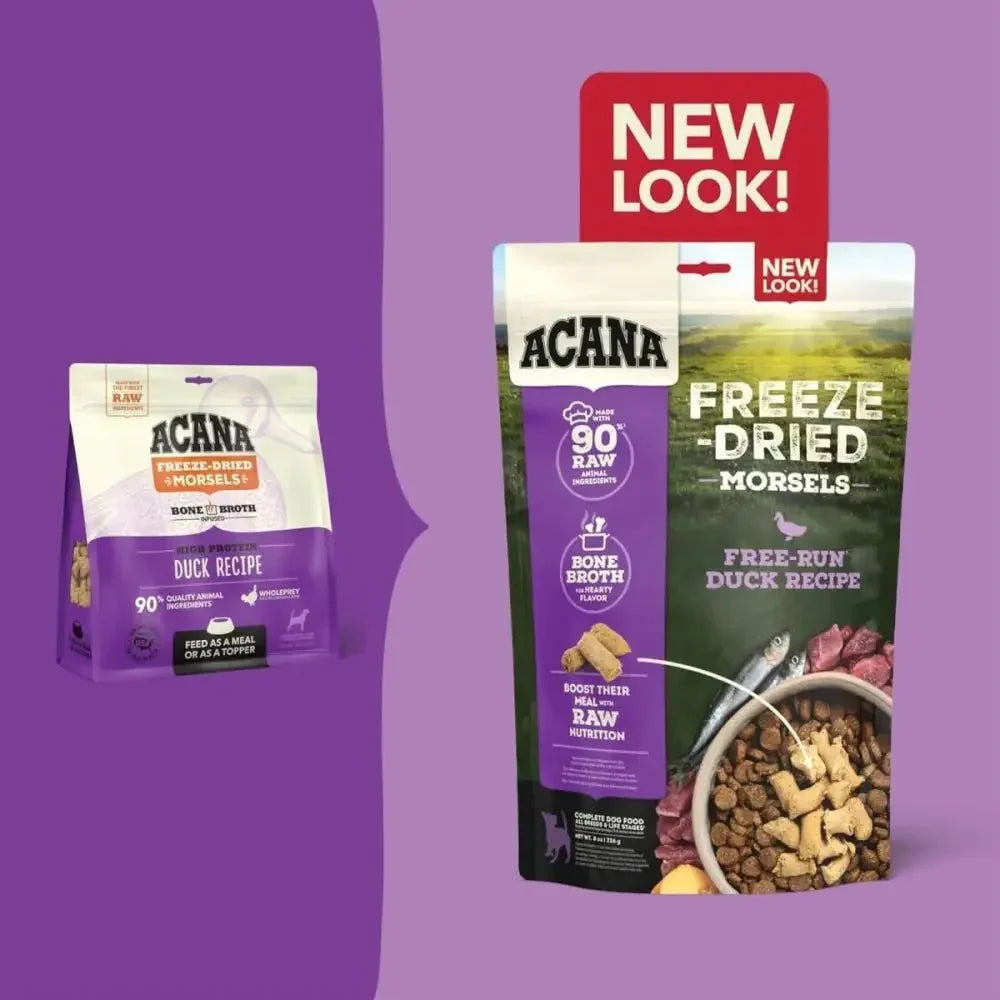 ACANA Free - Run Duck Morsels Freeze - Dried Dog Food & Topper 8 oz - Talis Us
