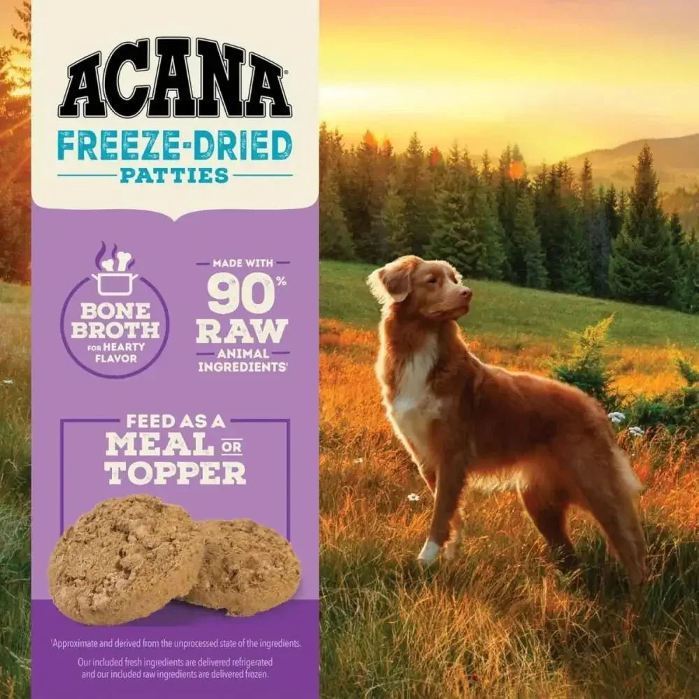 ACANA Free - Run Duck Patties Freeze - Dried Dog Food & Topper 14 oz - Talis Us