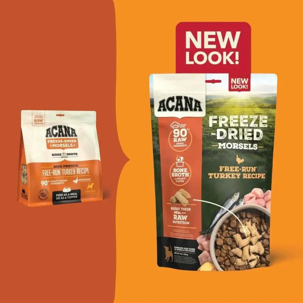 ACANA Free - Run Turkey Morsels Freeze - Dried Dog Food & Topper 8 oz - Talis Us