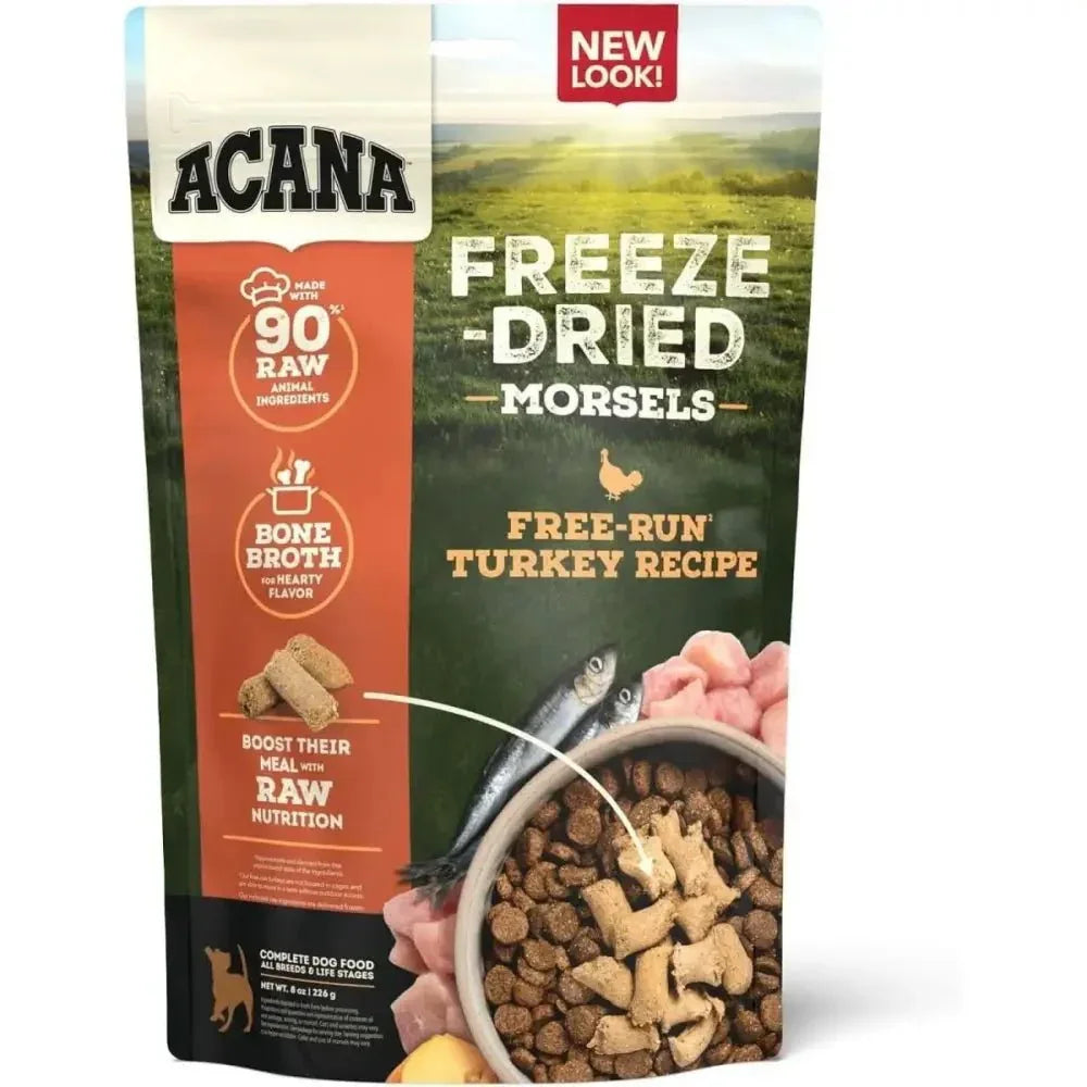 ACANA Free - Run Turkey Morsels Freeze - Dried Dog Food & Topper 8 oz - Talis Us