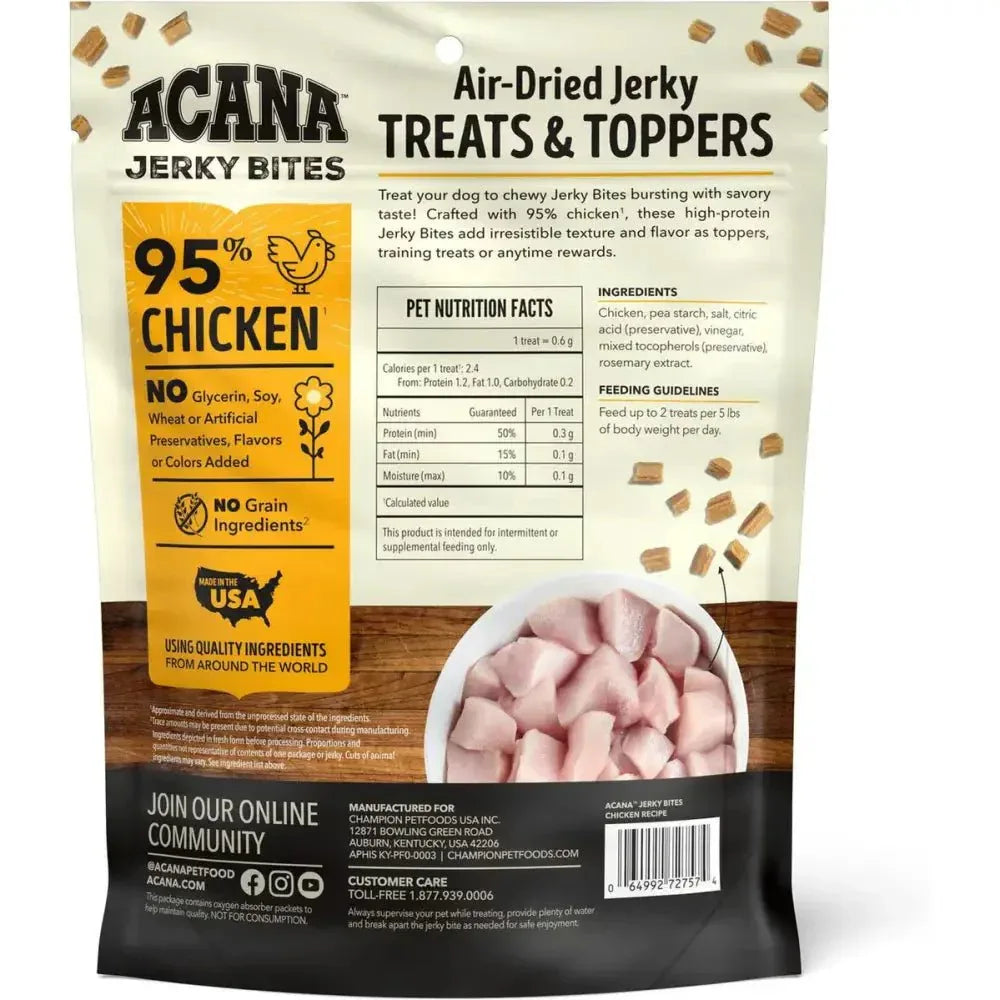 ACANA Jerky Bites Poultry Flavor High - Protein Jerky Dog Treats 6 oz - Talis Us