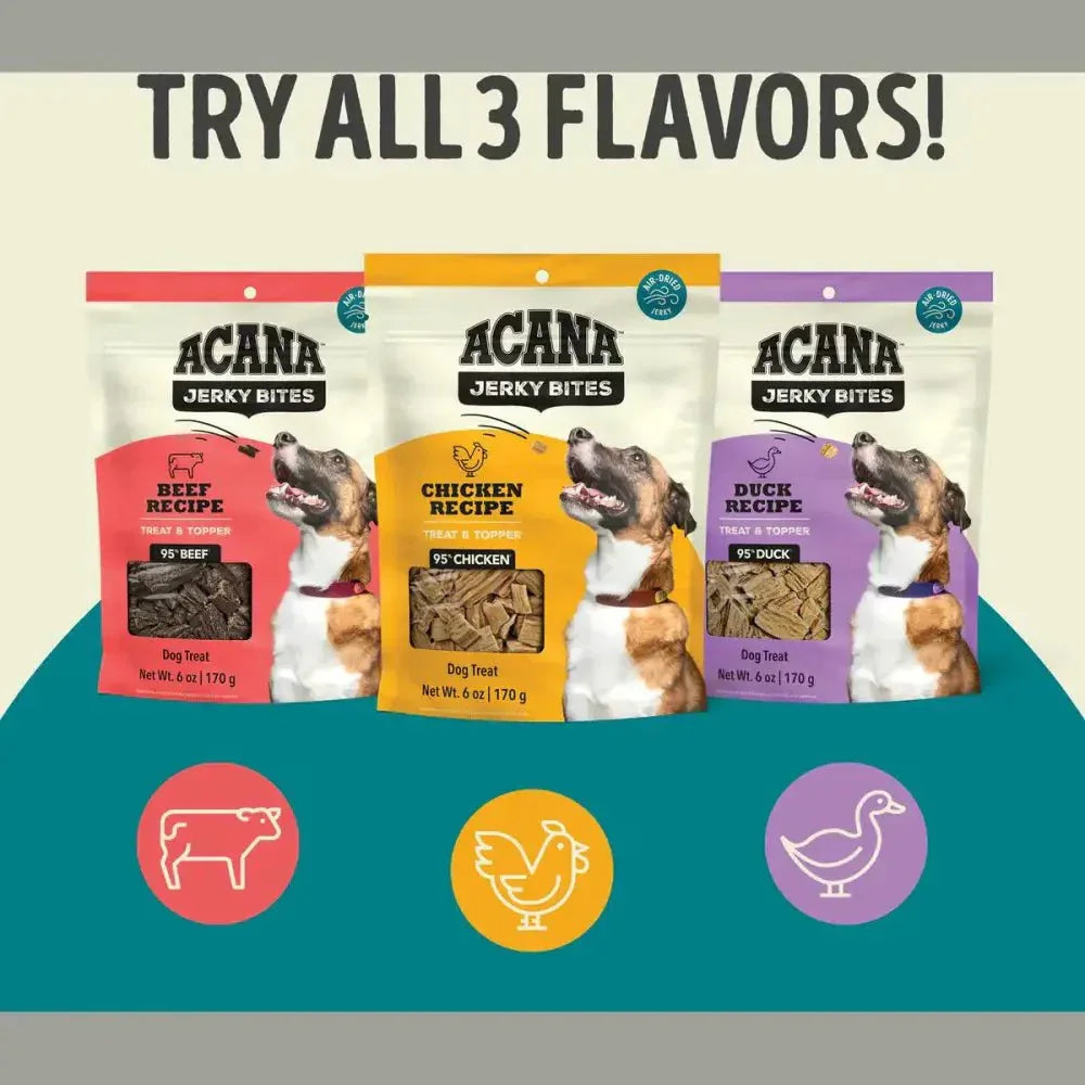ACANA Jerky Bites Poultry Flavor High - Protein Jerky Dog Treats 6 oz - Talis Us