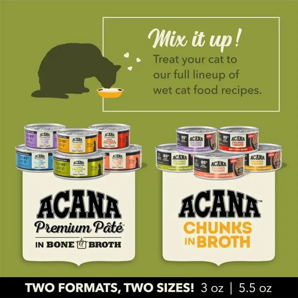 ACANA Premium Salmon and Chicken in Bone Broth Pate Wet Cat Food - Talis Us