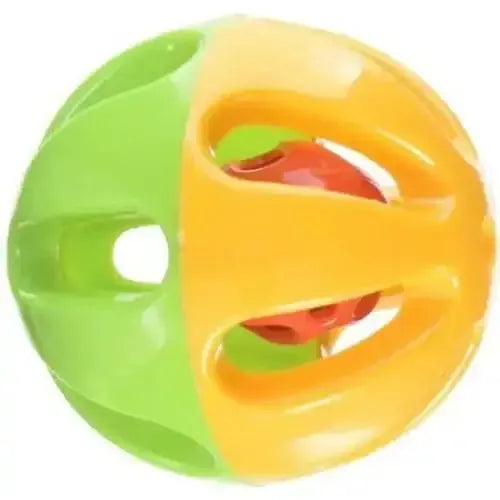 AE Cage Company Happy Beaks Large Round Rattle Foot Toy for Birds 3" Wide A&E Cage Company
