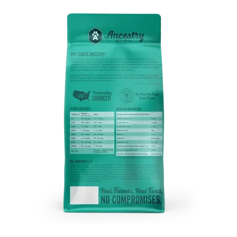 Ancestry Pet Food Salmon Meal & Sweet Potato Formula Dry Kibble Dog Food - Talis Us