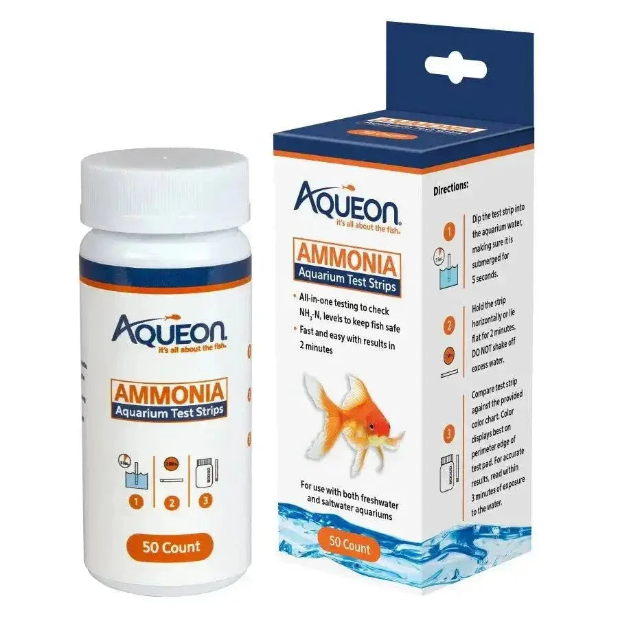 Aqueon Ammonia Aquarium Test Strips 50 ct - Talis Us