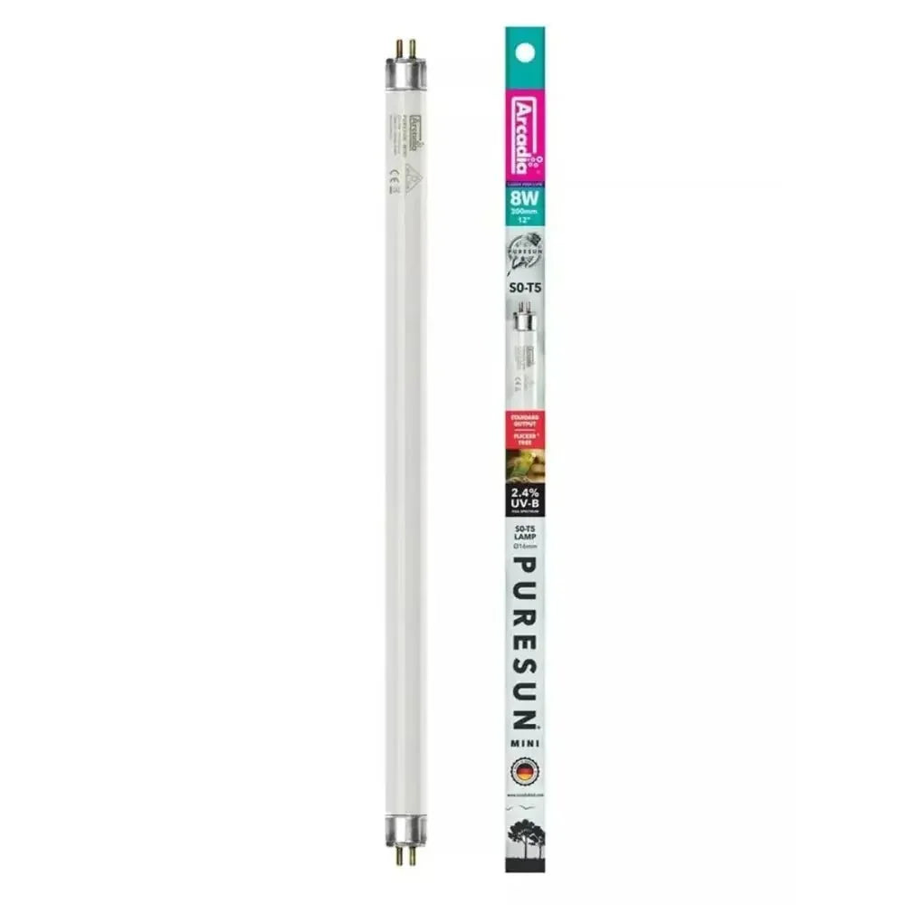 Arcadia PureSun Bird Mini Bulb 8W - Full - Spectrum UV - B Lamp for Birds - Talis Us