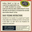 A label for AvoDerm Grain Free Salmon Recipe in Gravy Cat Food Pouch 24ea/3oz with product description, daily feeding instructions, a “100% Satisfaction Guaranteed” note, and a badge: “No Corn, No Wheat, No Soybean Meal—Our Commitment to You.”.