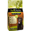 AvoDerm Natural Advanced Healthy Weight Dry Dog Food features a chocolate Labrador Retriever image, avocado graphics, and labels showing grain free turkey meal formula and weight management benefits.