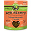 AvoDerm Natural AvoHearts Natural Dog Treats 5 oz by AvoDerm are soft, chewy, grain-free snacks with salmon as the first ingredient and sweet potato chunks. The packaging highlights superfood and limited ingredient benefits.