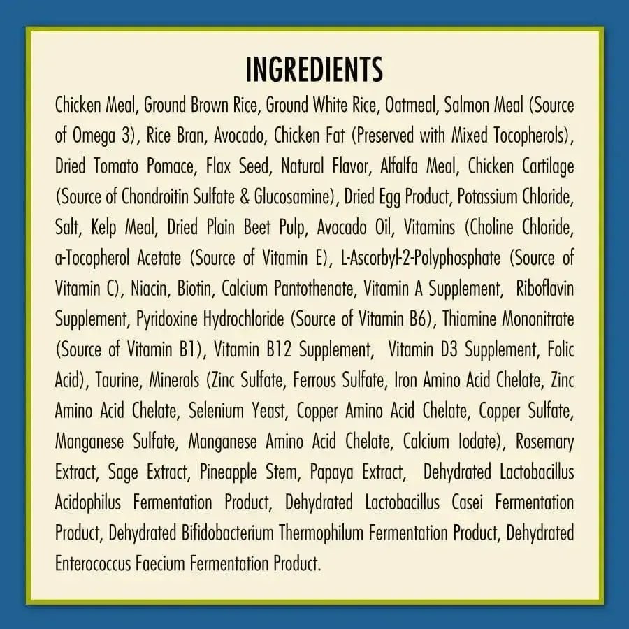 AvoDerm Natural Chicken Meal & Brown Rice Formula Large Breed Dry Dog Food 26 lb - Talis Us