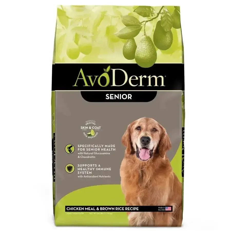 AvoDerm Natural Chicken Meal & Brown Rice Senior Dry Dog Food - Talis Us