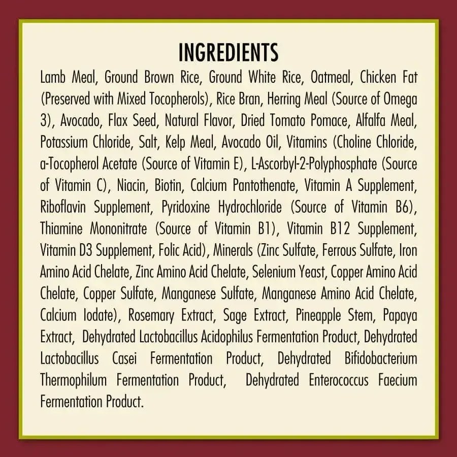 AvoDerm Natural Original Lamb Meal & Brown Rice Recipe Dry Dog Food - Talis Us