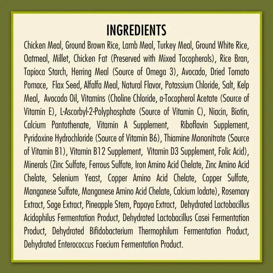 AvoDerm Natural Triple Protein Meal Formula Dry Dog Food 30 lb - Talis Us