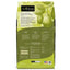 Back of AvoDerm Natural Triple Protein Meal Formula Dry Dog Food 30 lb bag displays avocados, triple protein benefits, ingredient list, nutritional info, and a USA flag icon. The green and yellow bag spotlights AvoDerms dry dog food.