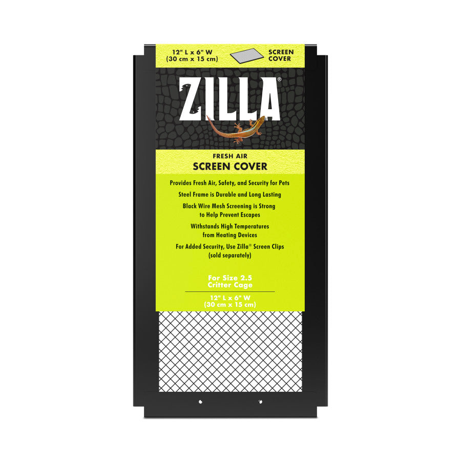 Enhance Your Reptile Habitat with the Zilla Solid Screen Cover - Black
