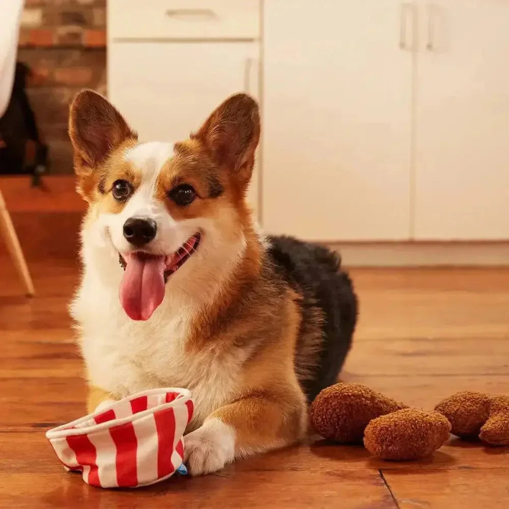 BARK Bucket O' Fried Licken Chicken Plush Dog Toy - Talis Us