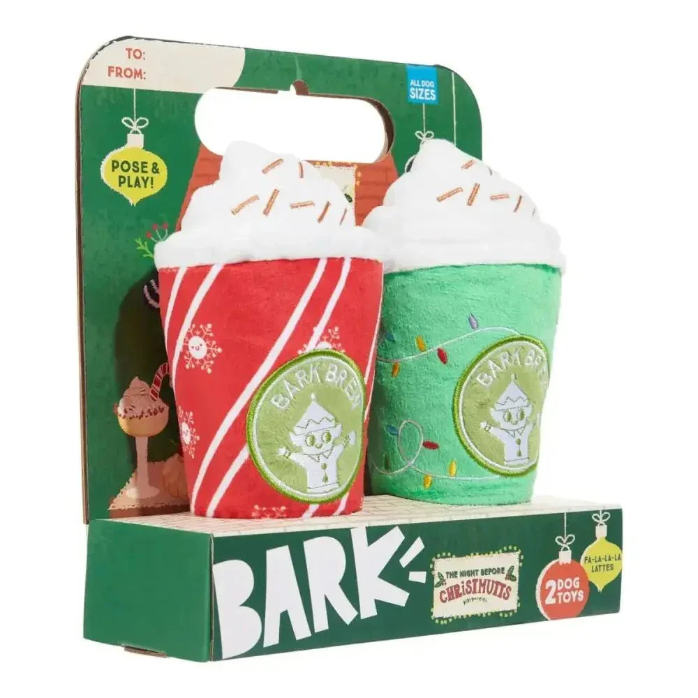 BARK Fa - La - La - Lattes Plush Dog Toy 2pc - Talis Us