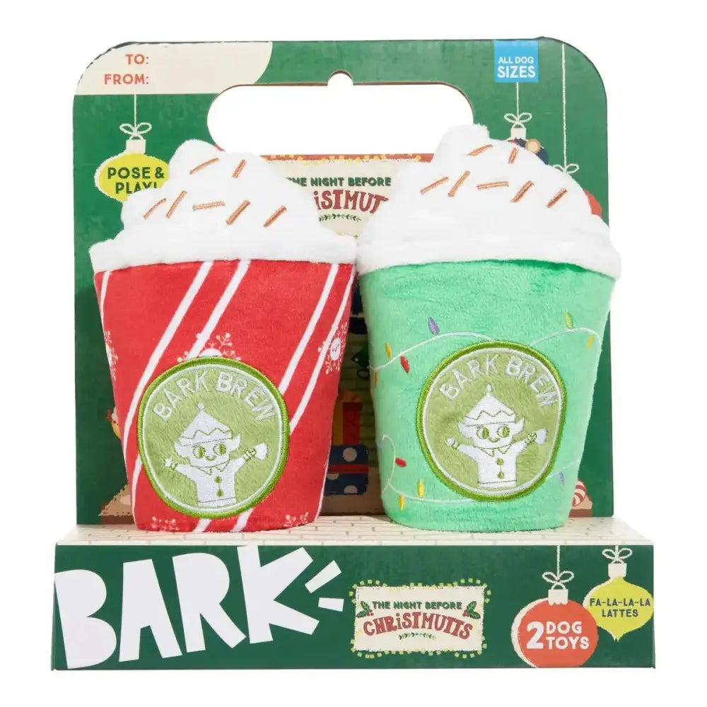 BARK Fa - La - La - Lattes Plush Dog Toy 2pc - Talis Us