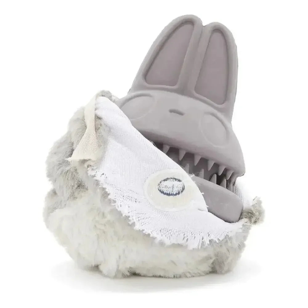 BARK Hare Raiser Rabbit Rubber Super Chewer Dog Toy Grey Medium/Large - Talis Us