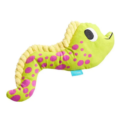 BARK Maury Eel Thrasher Squeaky Plush Dog Toy, Yellow - Talis Us
