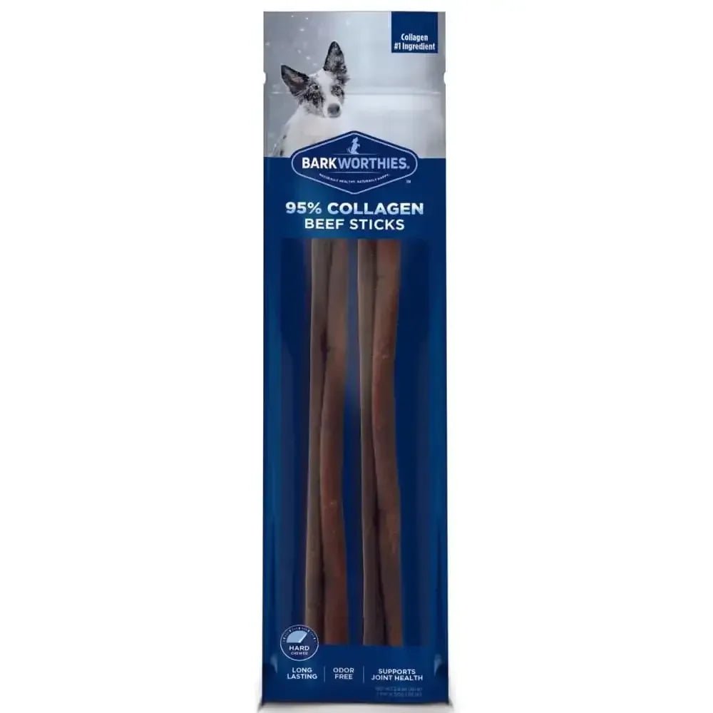 Barkworthies Collagen Beef Sticks Plain 12" 2pk - Talis Us