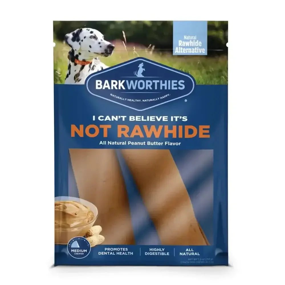 Barkworthies I Can't Believe It's Not Rawhide Rolls Peanut Butter - Talis Us