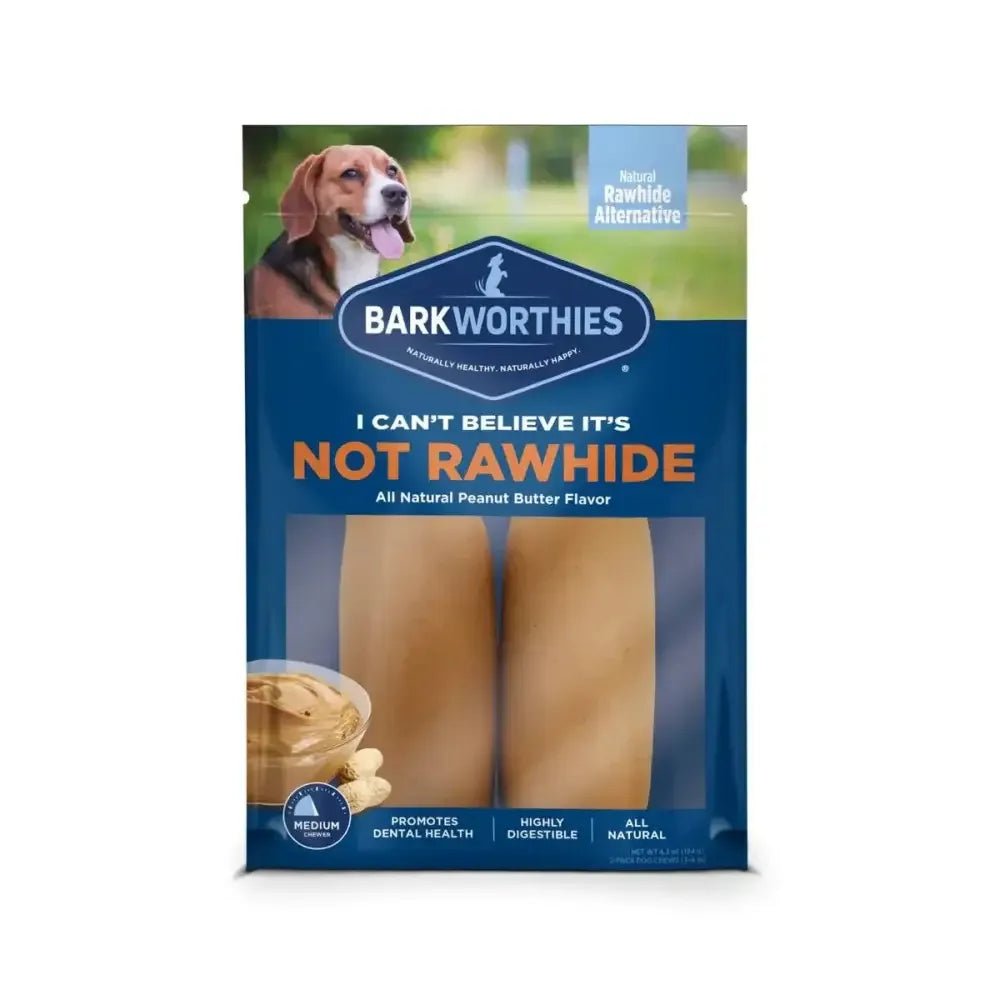 Barkworthies I Can't Believe It's Not Rawhide Rolls Peanut Butter - Talis Us