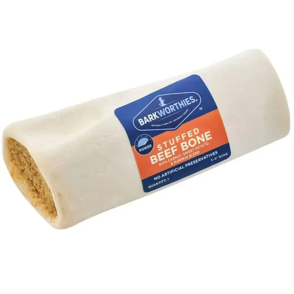 Barkworthies Shin Bone Stuffed Dog Healthy Chew Barkworthies