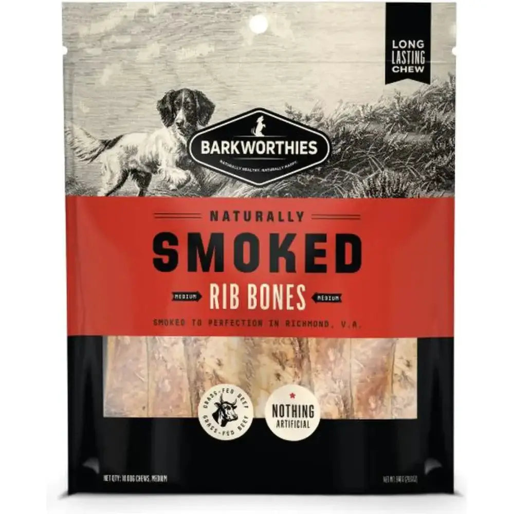 Barkworthies Smoked Rib Dog Treats 10pk - Talis Us