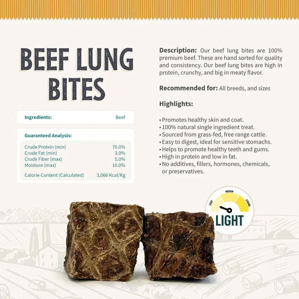 Talis Us Beef Lung Bites Dog Treats 5oz