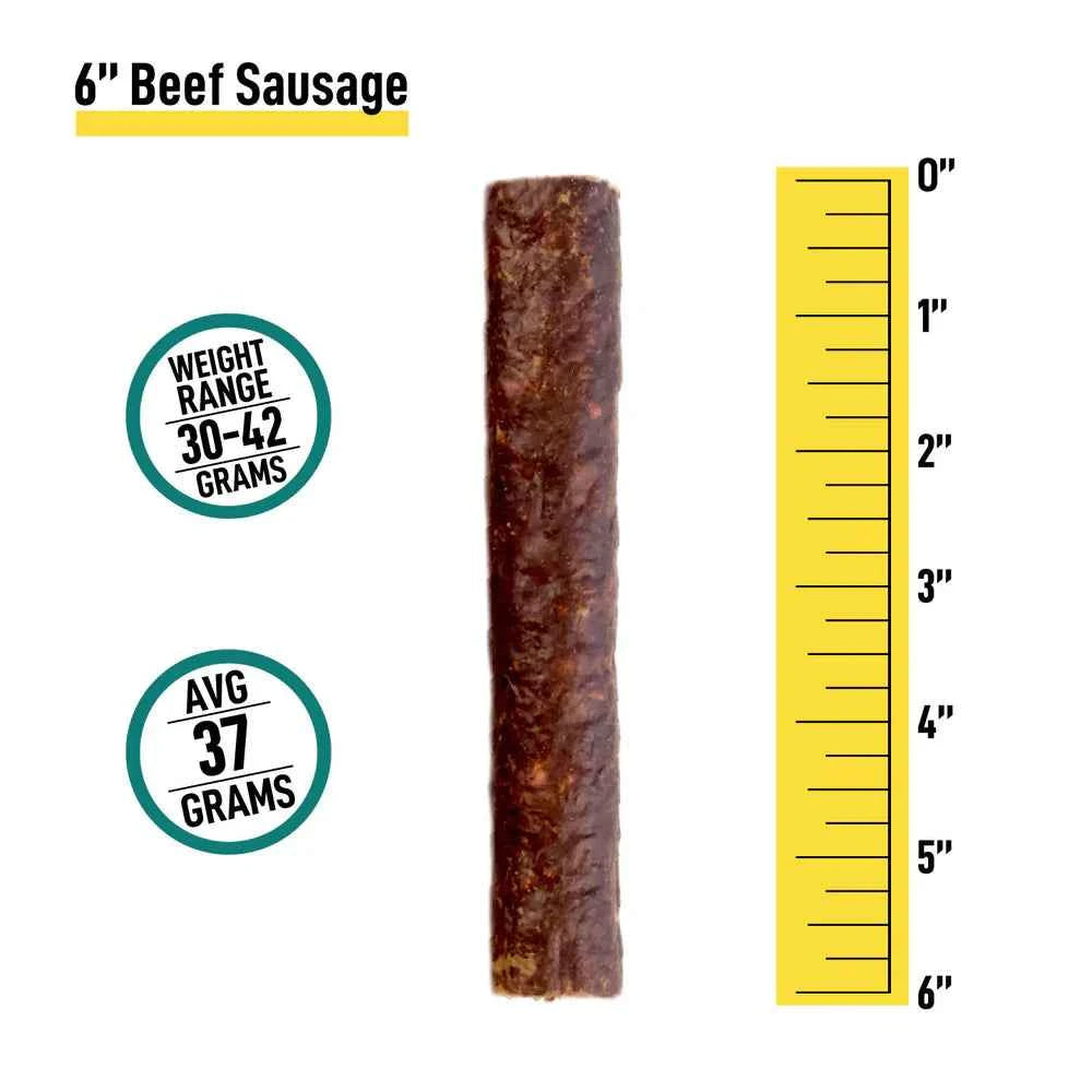Talis Us Beef Sausages Dog Treats 6”/ 6 Count