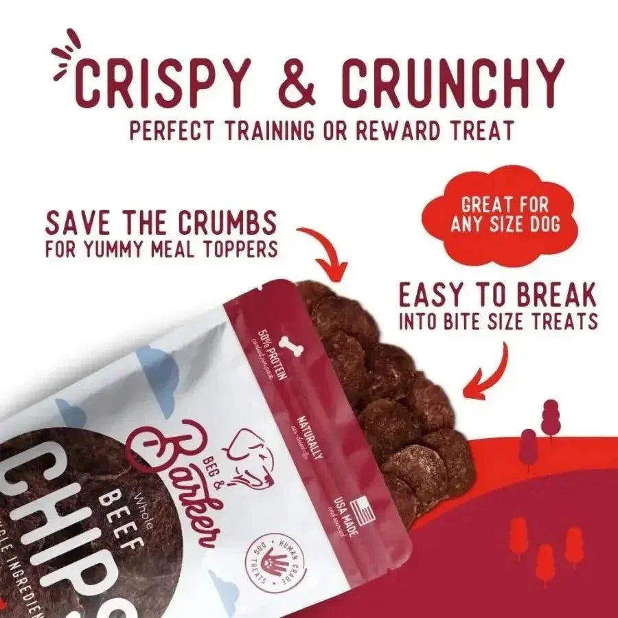 Beg & Barker Beef Heart Chips Dog Treats - Talis Us