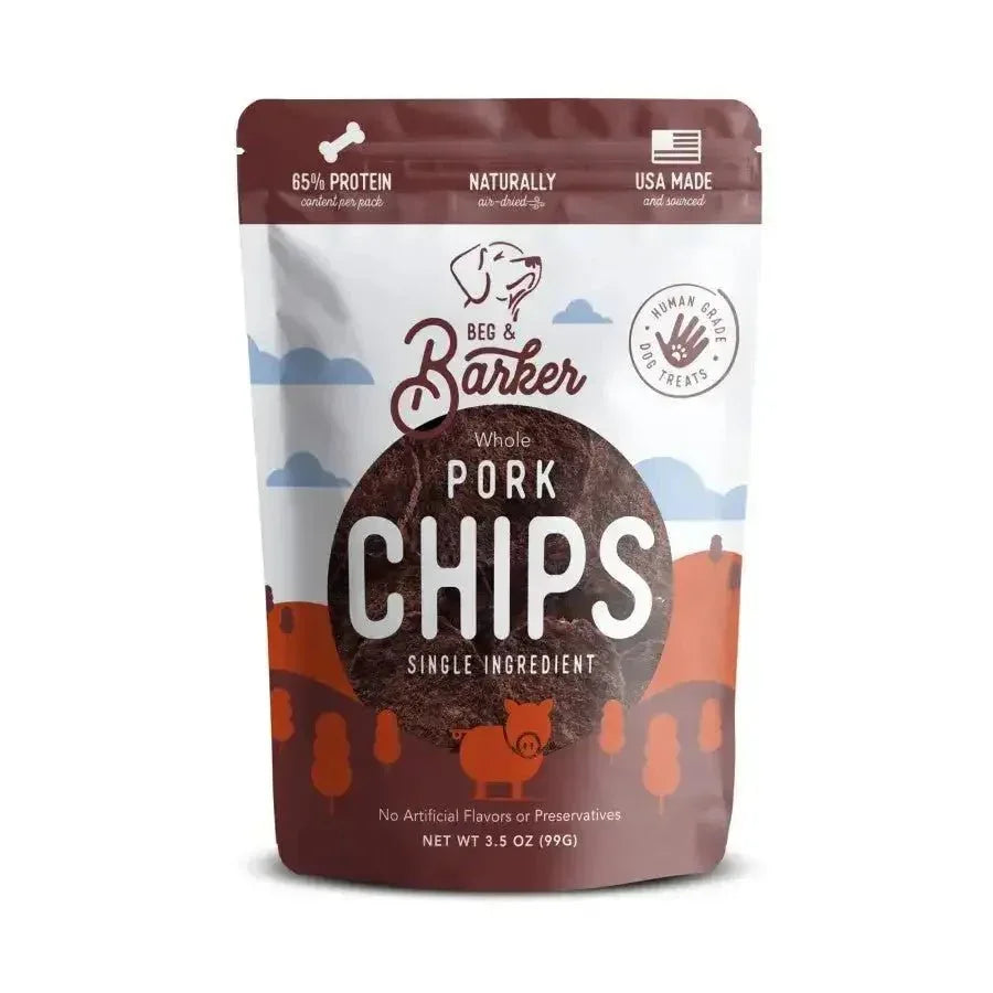 Beg & Barker Pork Heart Chips Dog Treats - Talis Us