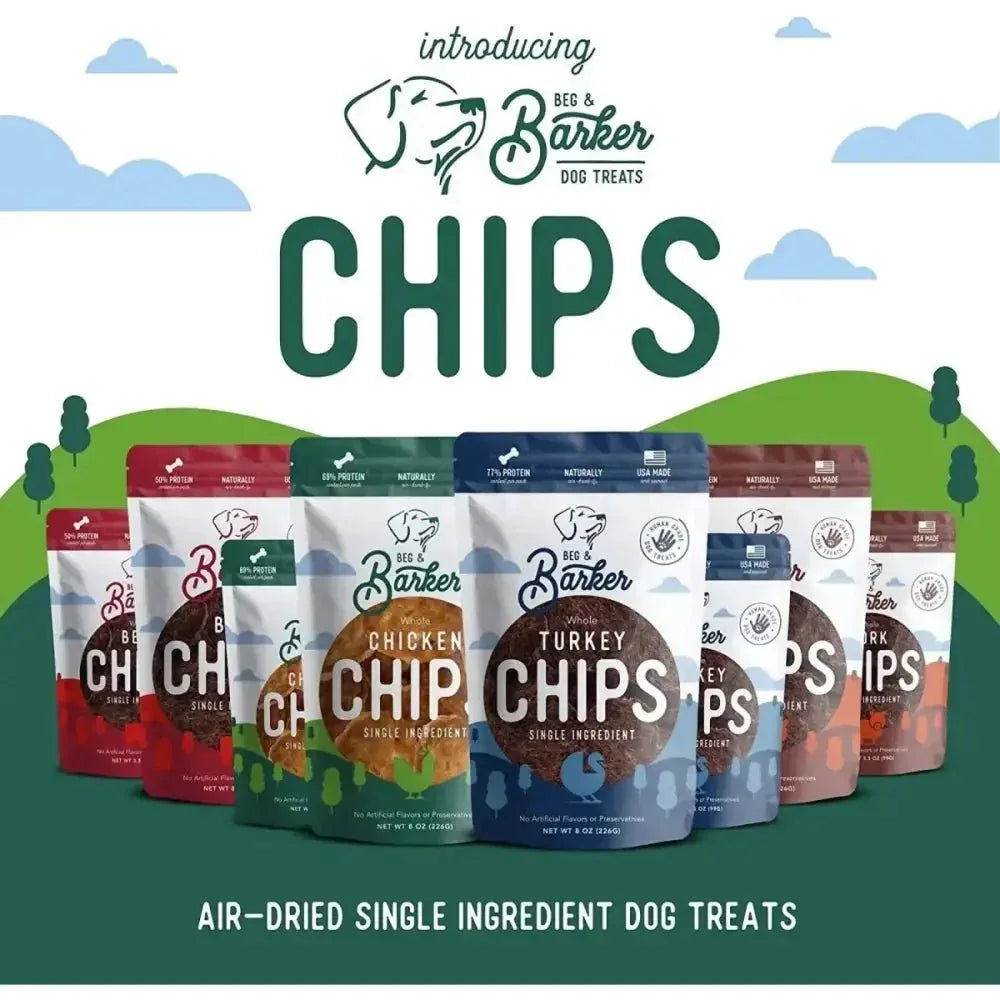 Beg & Barker Pork Heart Chips Dog Treats - Talis Us