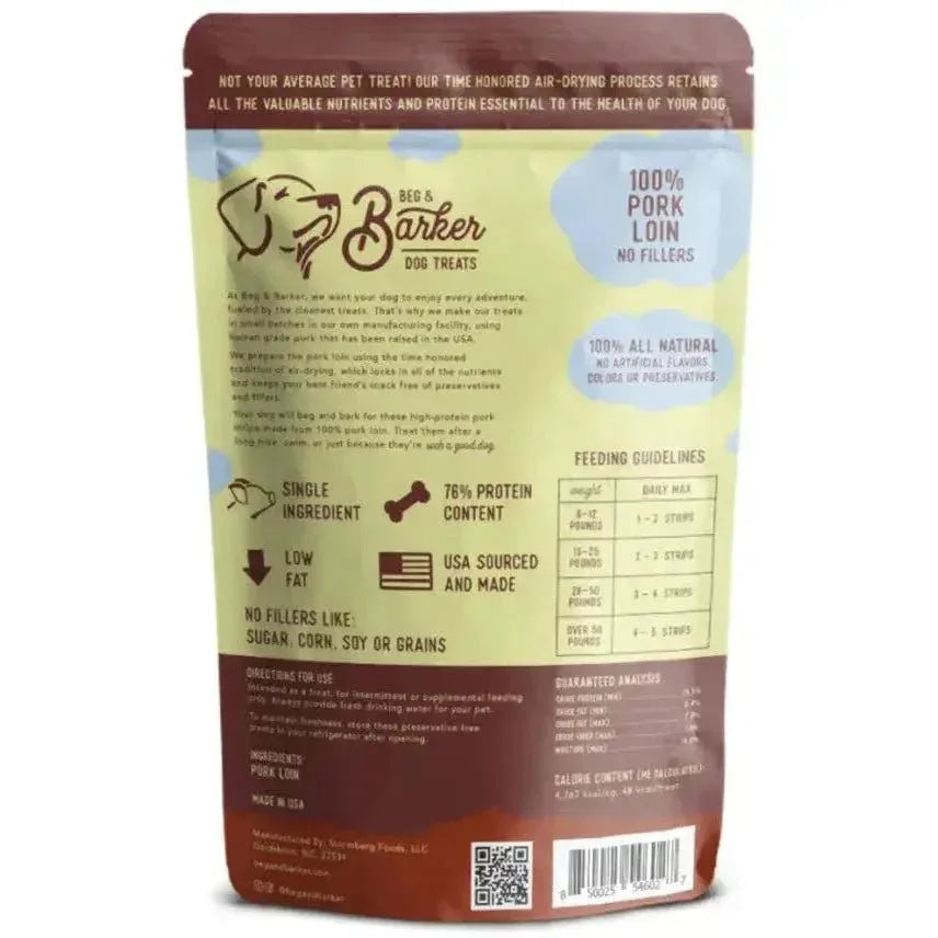Beg & Barker Pork Loin Strip Dog Treats - Talis Us