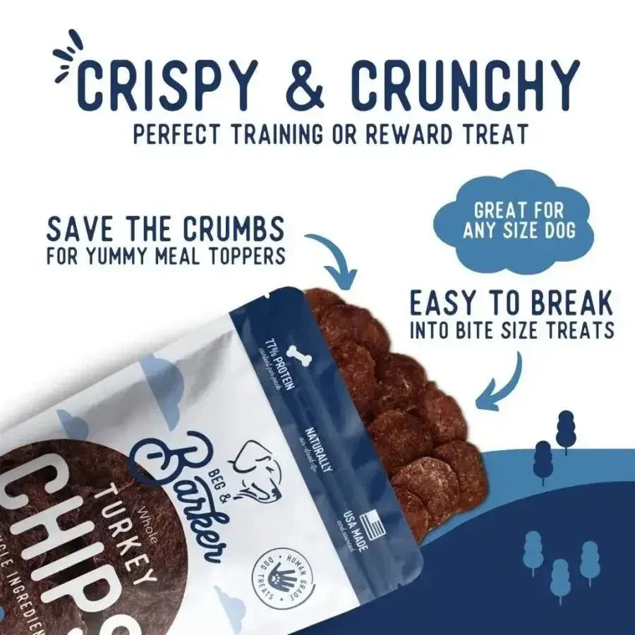 Beg & Barker Whole Turkey Chips Dog Treats - Talis Us