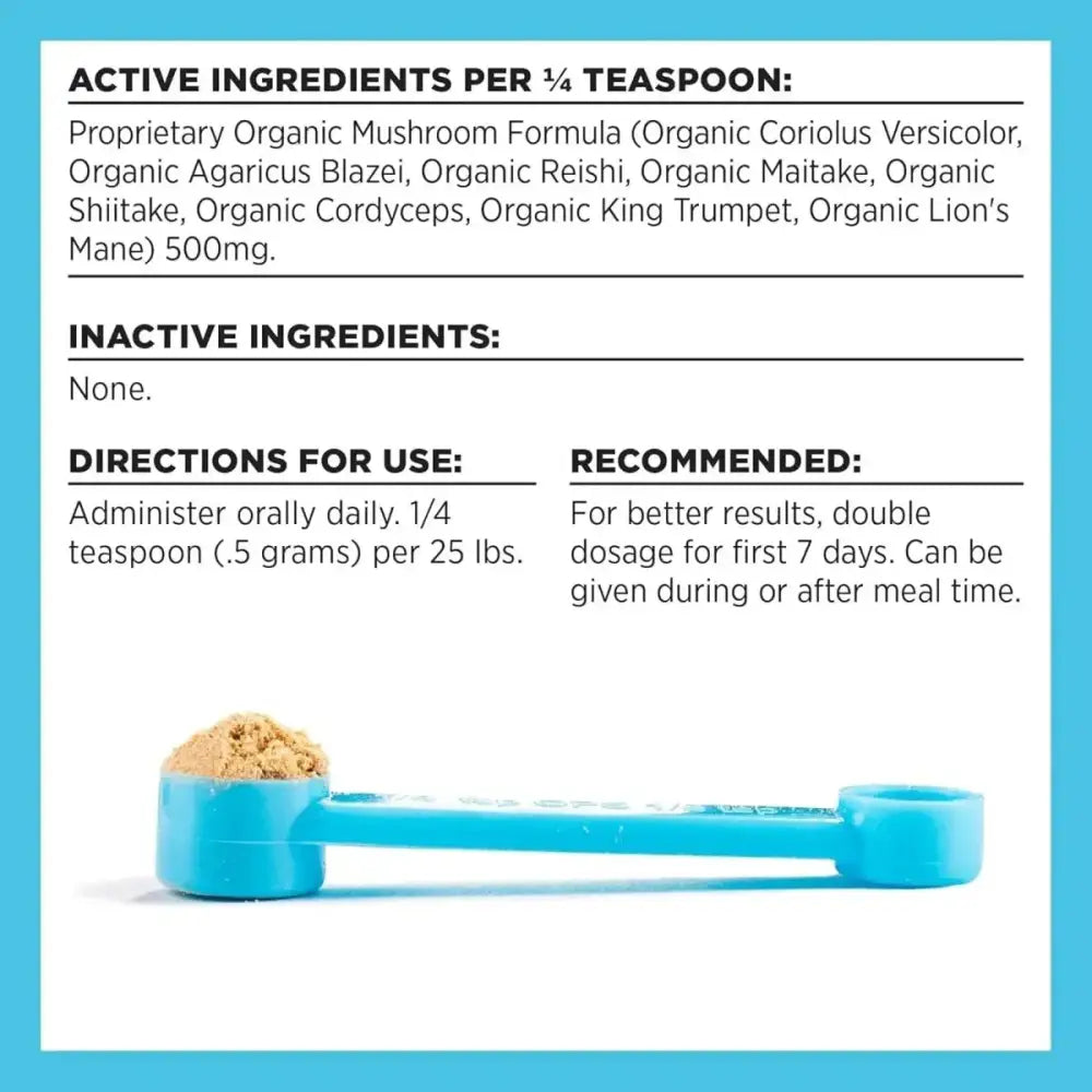 BIXBI Immunity Pet Superfood Daily Mushroom Powder Supplement for Dogs & Cats 2.12oz - Talis Us