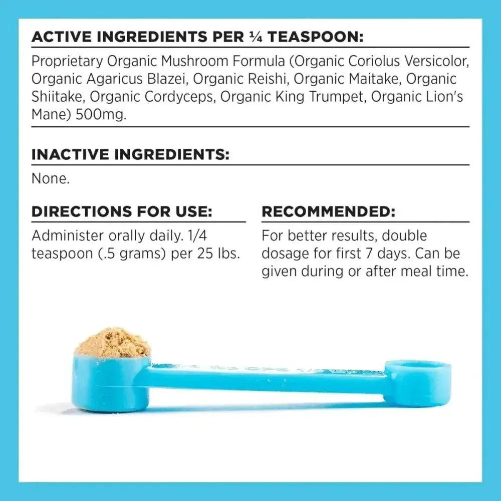 BIXBI Immunity Pet Superfood Daily Mushroom Powder Supplement for Dogs & Cats 2.12oz - Talis Us
