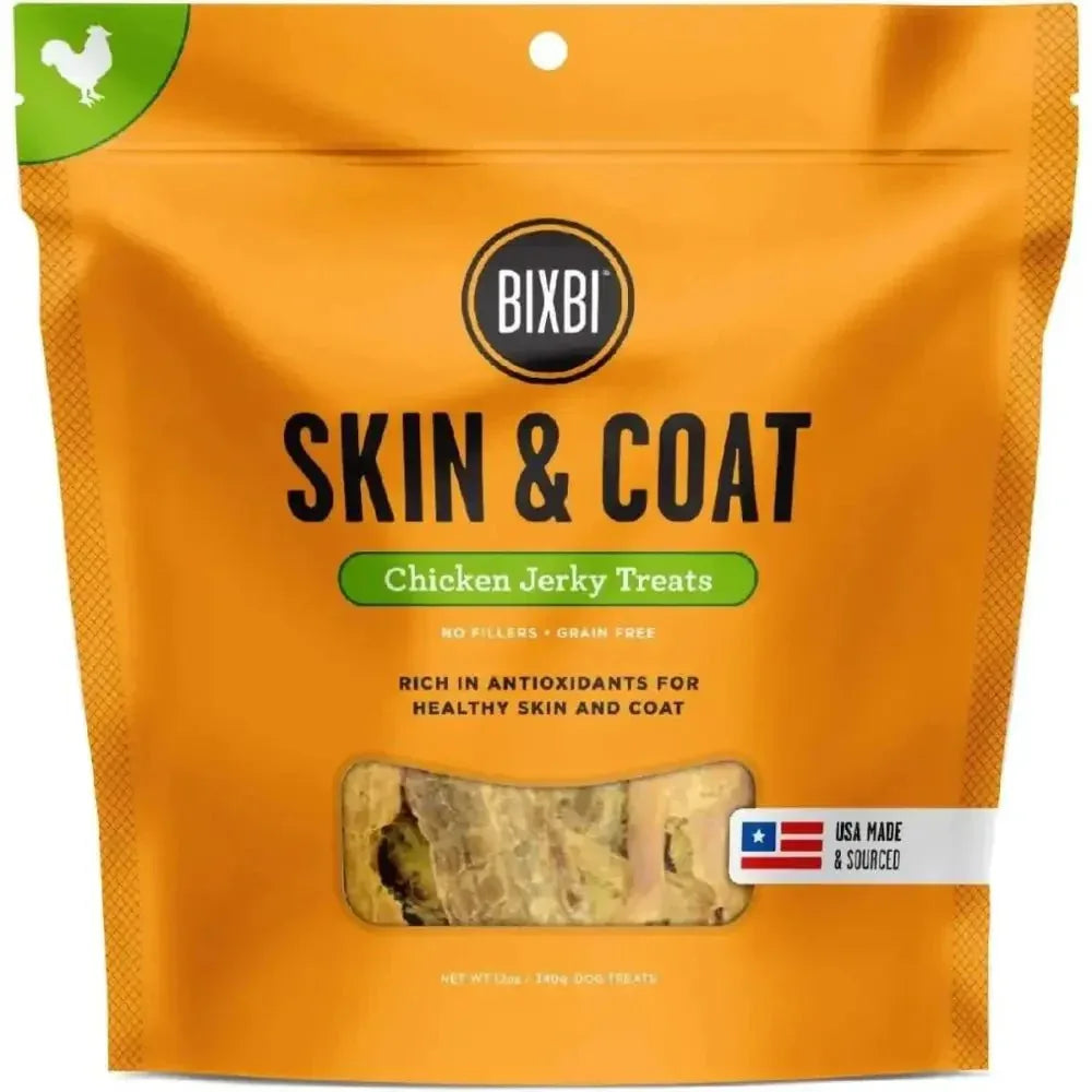 BIXBI Skin & Coat Beef Jerky Dog Treats - Talis Us