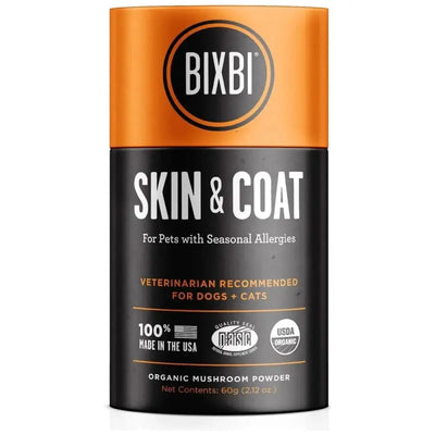 BIXBI Skin & Coat Pet Superfood Daily Mushroom Powder Supplement for Dogs & Cats 2.12 oz - Talis Us