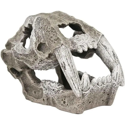 Blue Ribbon Mini Saber Tooth Skull Aquarium Ornament Blue Ribbon Pet