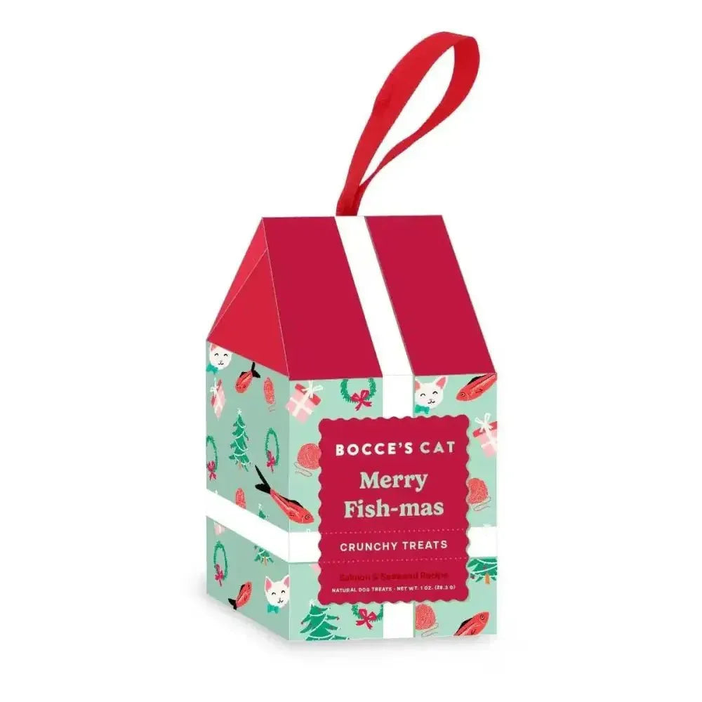 Bocce's Bakery Merry Fish - Mas Ornament Cat Treats - Talis Us