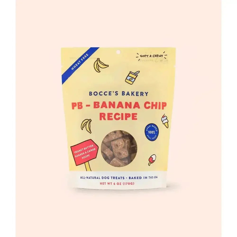 Bocce's Bakery PB - Banana Chip 6oz Soft & Chewy Dog Treats - Talis Us