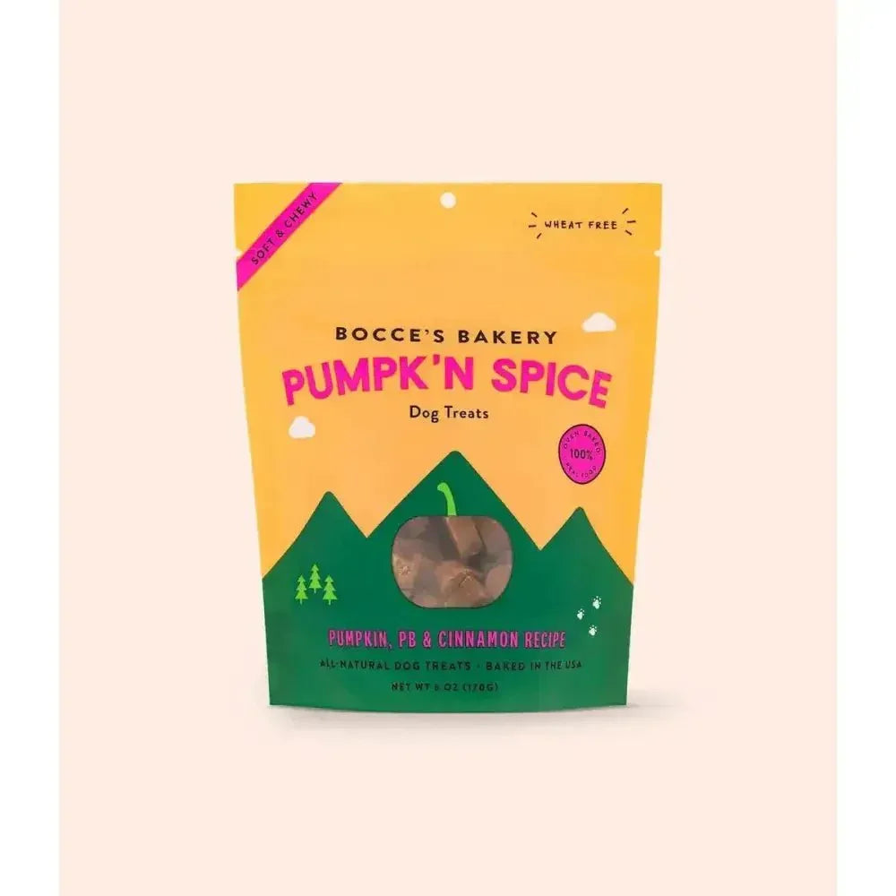 Bocce's Bakery Pumpk'n Spice 6oz Soft & Chewy Dog Treats - Talis Us