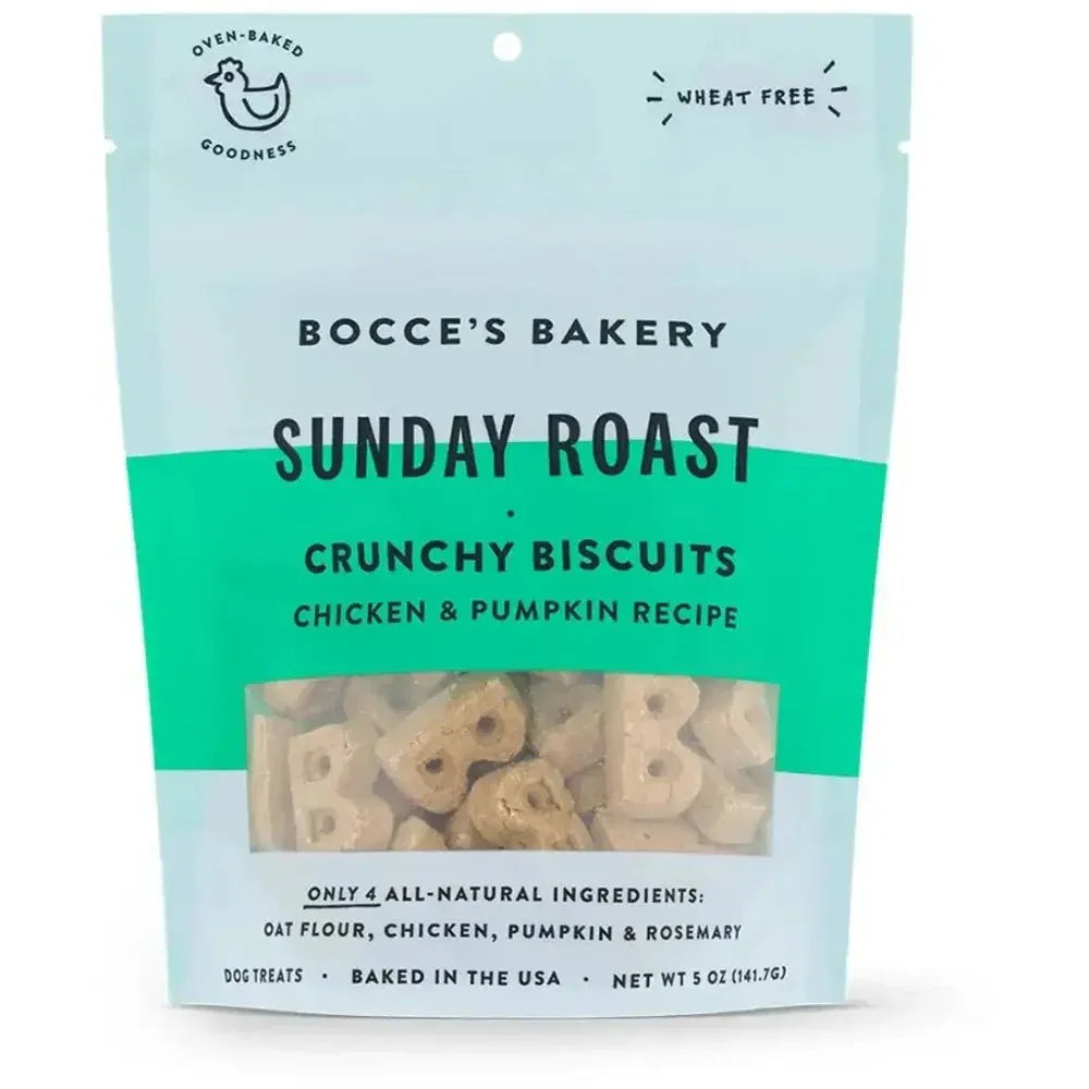 Bocce's Bakery Sunday Roast 5oz Biscuit Bags Dog Treats - Talis Us